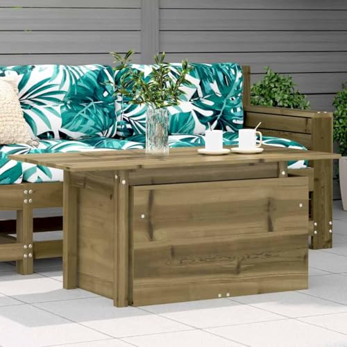 INLIFE Gartentisch 100x50x75 cm Kiefernholz Imprägniert,Möbel,Gartenmöbel,Gartensitzmöbel,Gartensofaelemente,Braun,13.54 KG,844912 von INLIFE