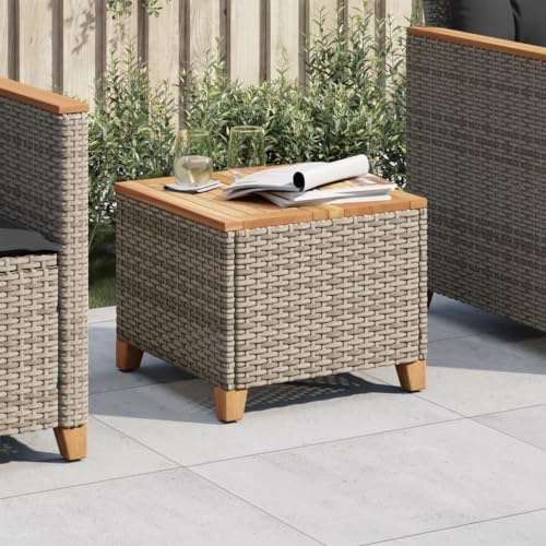 INLIFE Gartentisch Grau 45x45x37 cm Poly Rattan Akazienholz,Möbel,Gartenmöbel,Gartentische,Grau,5 KG,366326 INLIFE Gartentisch Grau 45x45x37 cm Poly Rattan Akazienholz,Möbel,Gartenmöbel,Gartentische,Grau,5 KG,366326 von INLIFE