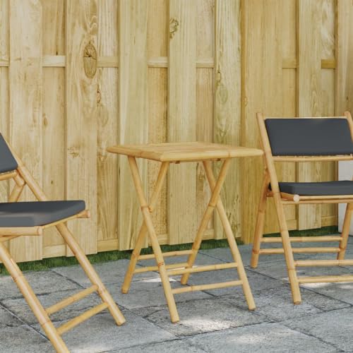 INLIFE Gartentisch Klappbar 55x55x75 cm Bambus,Möbel,Gartenmöbel,Gartentische,Braun,5.6 KG,365878 von INLIFE
