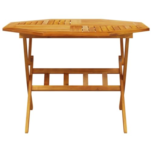 INLIFE Gartentisch Klappbar Ø110x75 cm Massivholz Akazie,Möbel,Gartenmöbel,Gartentische,15.5 KG,4004911 von INLIFE