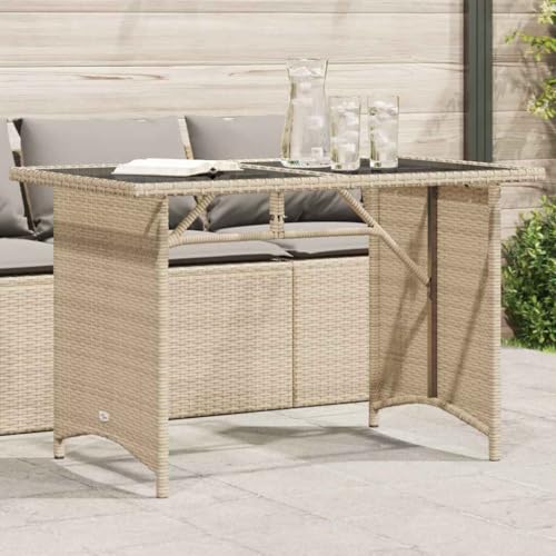 INLIFE Gartentisch mit Glasplatte Beige 110x68x70 cm Poly Rattan,Möbel,Gartenmöbel,Gartentische,Beige,13 KG,366353 INLIFE Gartentisch mit Glasplatte Beige 110x68x70 cm Poly Rattan,Möbel,Gartenmöbel,Gartentische,Beige,13 KG,366353 von INLIFE