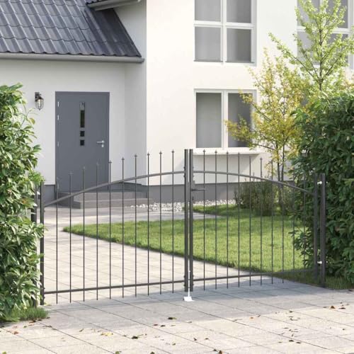 INLIFE Gartentor mit Schloss Grau 150 x 300 cm Stahl,Heimwerkerbedarf,Hauseinzäunung,Gartentore,Grau,26.65 KG,42008847 INLIFE Gartentor mit Schloss Grau 150 x 300 cm Stahl,Heimwerkerbedarf,Hauseinzäunung,Gartentore,Grau,26.65 KG,42008847 von INLIFE
