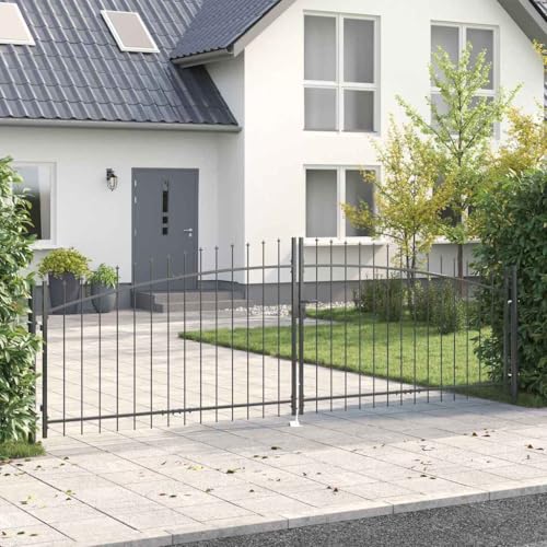 INLIFE Gartentor mit Schloss Grau 150 x 400 cm Stahl,Heimwerkerbedarf,Hauseinzäunung,Gartentore,Grau,31.15 KG,42008857 INLIFE Gartentor mit Schloss Grau 150 x 400 cm Stahl,Heimwerkerbedarf,Hauseinzäunung,Gartentore,Grau,31.15 KG,42008857 von INLIFE