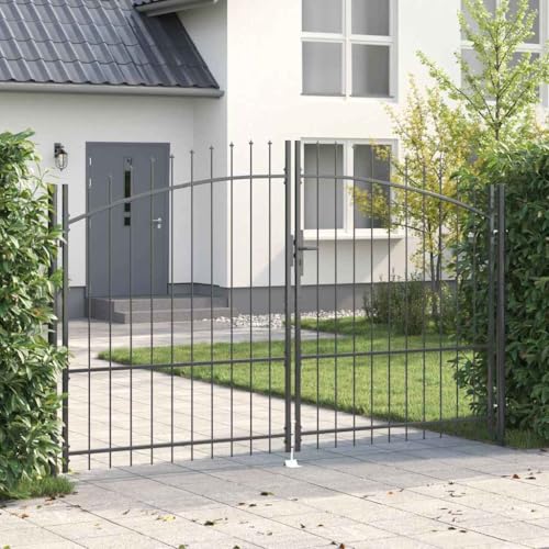 INLIFE Gartentor mit Schloss Grau 175 x 300 cm Stahl,Heimwerkerbedarf,Hauseinzäunung,Gartentore,Grau,33.9 KG,42008848 INLIFE Gartentor mit Schloss Grau 175 x 300 cm Stahl,Heimwerkerbedarf,Hauseinzäunung,Gartentore,Grau,33.9 KG,42008848 von INLIFE
