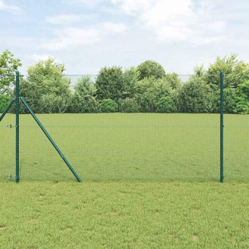 INLIFE Geschweißter Drahtzaun Grün 1.2 x 10 m Stahl,Heimwerkerbedarf,Hauseinzäunung,Zaunfelder,Grün,3.98 KG,42005038 von INLIFE