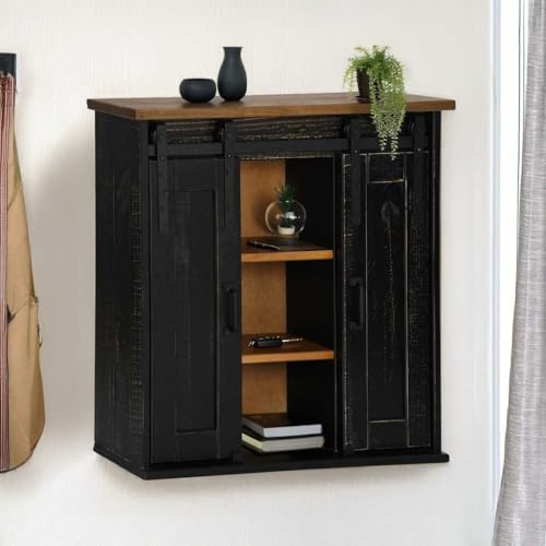 INLIFE Hängeschrank Halden 2 Schiebetüren Schwarz 75x22,5x70 cm Kiefer,Möbel,Schränke,Küchenschränke,Schwarz,15.3 KG,4018444 INLIFE Hängeschrank Halden 2 Schiebetüren Schwarz 75x22,5x70 cm Kiefer,Möbel,Schränke,Küchenschränke,Schwarz,15.3 KG,4018444 von INLIFE