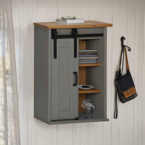 INLIFE Hängeschrank Halden mit Schiebetür Grau 49x22,5x70 cm Kiefer,Möbel,Schränke,Küchenschränke,Grau,10.3 KG,4018439 INLIFE Hängeschrank Halden mit Schiebetür Grau 49x22,5x70 cm Kiefer,Möbel,Schränke,Küchenschränke,Grau,10.3 KG,4018439 von INLIFE