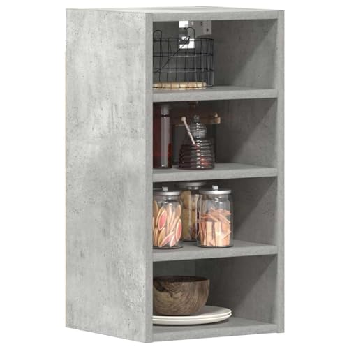 INLIFE Hängeschrank Riga Betongrau 30x29,5x60 cm Holzwerkstoff,Möbel,Schränke,Küchenschränke,Grau,9.35 KG,854169 von INLIFE