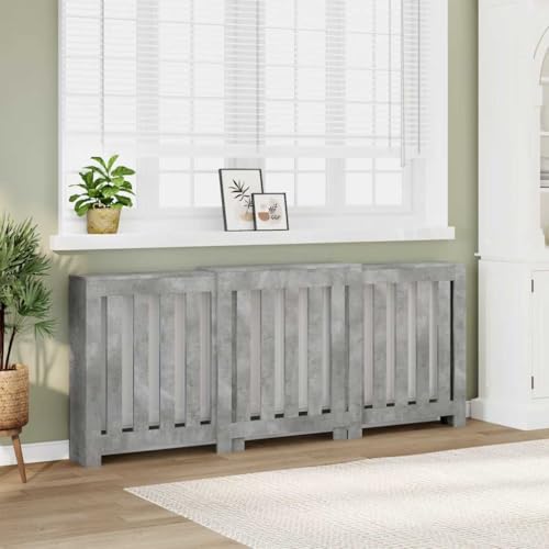 INLIFE Heizkörperverkleidung Betongrau 205x21,5x83,5 cm Holzwerkstoff,Heim & Garten,Haushaltsgeräte-Zubehör,Heizkörper-Zubehör,Grau,24.3 KG,852765 von INLIFE