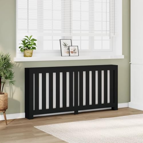 INLIFE Heizkörperverkleidung Schwarz 175x20x82 cm Holzwerkstoff,Heim & Garten,Haushaltsgeräte-Zubehör,Heizkörper-Zubehör,Schwarz,18.8 KG,852754 von INLIFE