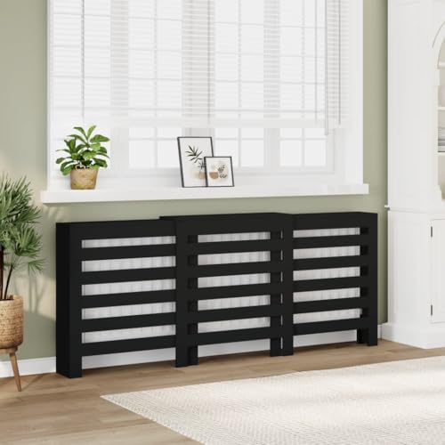 INLIFE Heizkörperverkleidung Schwarz 205x21,5x83,5 cm Holzwerkstoff,Heim & Garten,Haushaltsgeräte-Zubehör,Heizkörper-Zubehör,Schwarz,23.75 KG,852718 von INLIFE