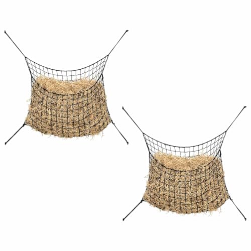 INLIFE Heunetze 2 STK. Rechteckig Schwarz 200x120 cm PP,Wirtschaft & Industrie,Landwirtschaft,Tierhaltung,Futterspender & Tränken,Schwarz,1.28 KG,4012306 von INLIFE