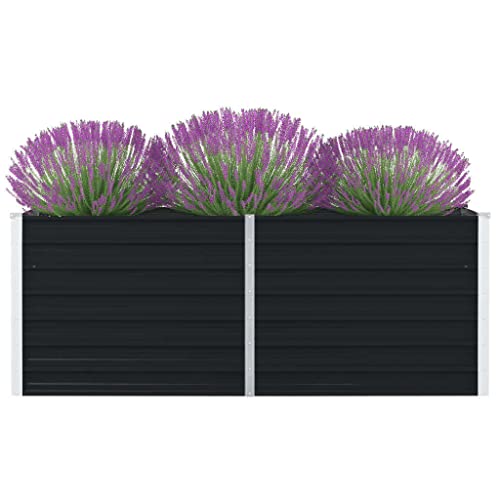 INLIFE Hochbeet 160 x 80 x 45 cm Verzinkter Stahl Anthrazit von INLIFE