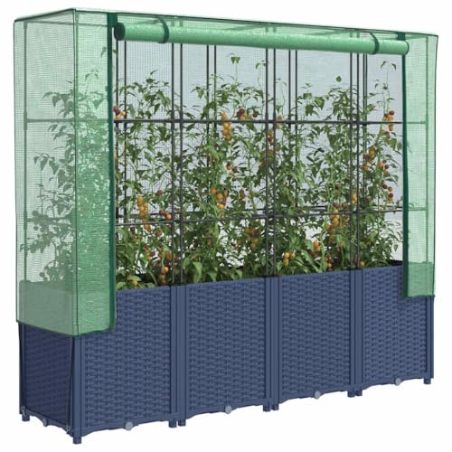 INLIFE Hochbeet mit Gewächshaus-Aufsatz Rattan-Optik 160x40x153 cm,Heim & Garten,Rasen & Garten,Gartenpflege,Blumentöpfe & Pflanzgefäße,Grau,15.62 KG,4015831 INLIFE Hochbeet mit Gewächshaus-Aufsatz Rattan-Optik 160x40x153 cm,Heim & Garten,Rasen & Garten,Gartenpflege,Blumentöpfe & Pflanzgefäße,Grau,15.62 KG,4015831 von INLIFE