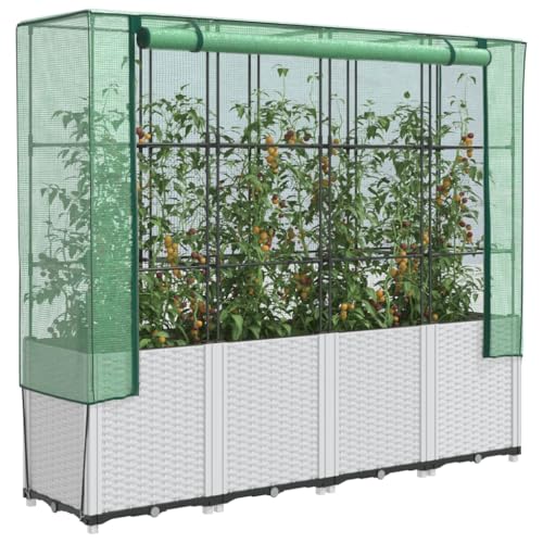 INLIFE Hochbeet mit Gewächshaus-Aufsatz Rattan-Optik 160x40x153 cm,Heim & Garten,Rasen & Garten,Gartenpflege,Blumentöpfe & Pflanzgefäße,Weiß,15.62 KG,4015845 INLIFE Hochbeet mit Gewächshaus-Aufsatz Rattan-Optik 160x40x153 cm,Heim & Garten,Rasen & Garten,Gartenpflege,Blumentöpfe & Pflanzgefäße,Weiß,15.62 KG,4015845 von INLIFE