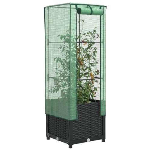 INLIFE Hochbeet mit Gewächshaus-Aufsatz Rattan-Optik 40x40x139 cm,Heim & Garten,Rasen & Garten,Gartenpflege,Blumentöpfe & Pflanzgefäße,Schwarz,3.98 KG,4015813 INLIFE Hochbeet mit Gewächshaus-Aufsatz Rattan-Optik 40x40x139 cm,Heim & Garten,Rasen & Garten,Gartenpflege,Blumentöpfe & Pflanzgefäße,Schwarz,3.98 KG,4015813 von INLIFE
