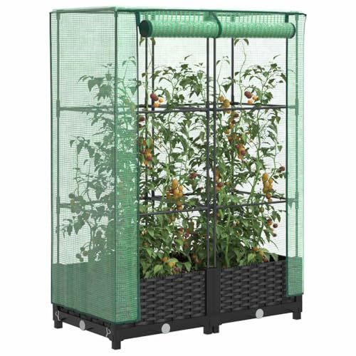 INLIFE Hochbeet mit Gewächshaus-Aufsatz Rattan-Optik 80x40x123 cm,Heim & Garten,Rasen & Garten,Gartenpflege,Blumentöpfe & Pflanzgefäße,Schwarz,5.69 KG,4015810 INLIFE Hochbeet mit Gewächshaus-Aufsatz Rattan-Optik 80x40x123 cm,Heim & Garten,Rasen & Garten,Gartenpflege,Blumentöpfe & Pflanzgefäße,Schwarz,5.69 KG,4015810 von INLIFE