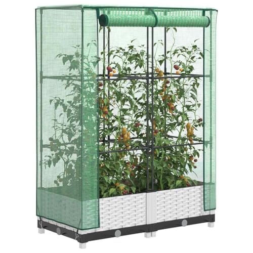 INLIFE Hochbeet mit Gewächshaus-Aufsatz Rattan-Optik 80x40x123 cm,Heim & Garten,Rasen & Garten,Gartenpflege,Blumentöpfe & Pflanzgefäße,Weiß,5.69 KG,4015838 INLIFE Hochbeet mit Gewächshaus-Aufsatz Rattan-Optik 80x40x123 cm,Heim & Garten,Rasen & Garten,Gartenpflege,Blumentöpfe & Pflanzgefäße,Weiß,5.69 KG,4015838 von INLIFE