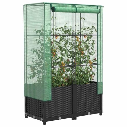INLIFE Hochbeet mit Gewächshaus-Aufsatz Rattan-Optik 80x40x138 cm,Heim & Garten,Rasen & Garten,Gartenpflege,Blumentöpfe & Pflanzgefäße,Schwarz,7.13 KG,4015814 INLIFE Hochbeet mit Gewächshaus-Aufsatz Rattan-Optik 80x40x138 cm,Heim & Garten,Rasen & Garten,Gartenpflege,Blumentöpfe & Pflanzgefäße,Schwarz,7.13 KG,4015814 von INLIFE