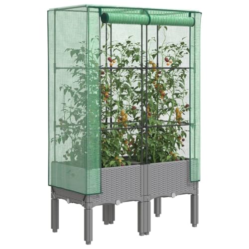 INLIFE Hochbeet mit Gewächshaus-Aufsatz Rattan-Optik 80x40x140 cm,Heim & Garten,Rasen & Garten,Gartenpflege,Blumentöpfe & Pflanzgefäße,Grau,6.37 KG,4015861 INLIFE Hochbeet mit Gewächshaus-Aufsatz Rattan-Optik 80x40x140 cm,Heim & Garten,Rasen & Garten,Gartenpflege,Blumentöpfe & Pflanzgefäße,Grau,6.37 KG,4015861 von INLIFE