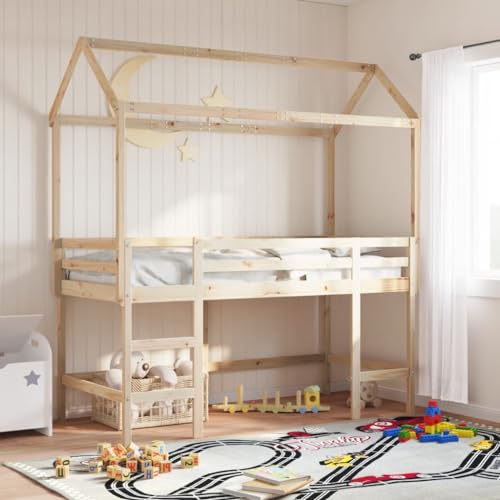 INLIFE Hochbett mit Leiter und Dach 80x200 cm Massivholz Kiefer,Möbel,Betten & Zubehör,Betten & Bettgestelle,Braun,38.1 KG,3282152 INLIFE Hochbett mit Leiter und Dach 80x200 cm Massivholz Kiefer,Möbel,Betten & Zubehör,Betten & Bettgestelle,Braun,38.1 KG,3282152 von INLIFE