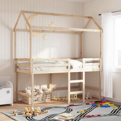 INLIFE Hochbett mit Leiter und Dach 80x200 cm Massivholz Kiefer,Möbel,Betten & Zubehör,Betten & Bettgestelle,Braun,39.24 KG,3282146 INLIFE Hochbett mit Leiter und Dach 80x200 cm Massivholz Kiefer,Möbel,Betten & Zubehör,Betten & Bettgestelle,Braun,39.24 KG,3282146 von INLIFE