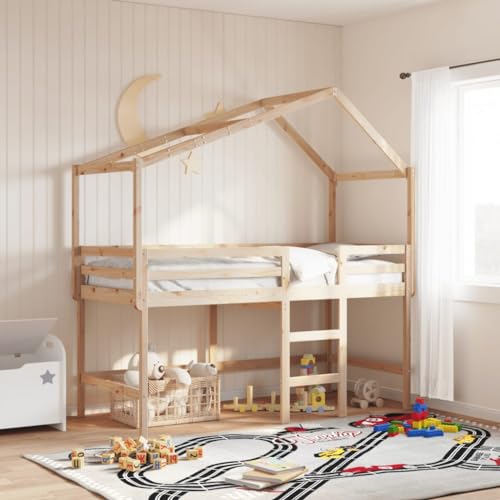 INLIFE Hochbett mit Leiter und Dach 90x190 cm Massivholz Kiefer,Möbel,Betten & Zubehör,Betten & Bettgestelle,Braun,35.75 KG,3282068 INLIFE Hochbett mit Leiter und Dach 90x190 cm Massivholz Kiefer,Möbel,Betten & Zubehör,Betten & Bettgestelle,Braun,35.75 KG,3282068 von INLIFE