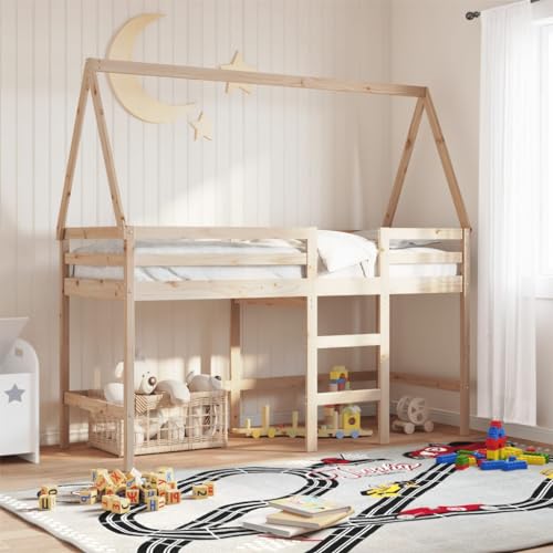 INLIFE Hochbett mit Leiter und Dach 90x200 cm Massivholz Kiefer,Möbel,Betten & Zubehör,Betten & Bettgestelle,Braun,30.95 KG,3282104 INLIFE Hochbett mit Leiter und Dach 90x200 cm Massivholz Kiefer,Möbel,Betten & Zubehör,Betten & Bettgestelle,Braun,30.95 KG,3282104 von INLIFE
