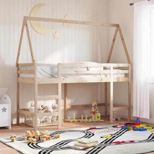 INLIFE Hochbett mit Leiter und Dach 90x200 cm Massivholz Kiefer,Möbel,Betten & Zubehör,Betten & Bettgestelle,Braun,30.95 KG,3282110 INLIFE Hochbett mit Leiter und Dach 90x200 cm Massivholz Kiefer,Möbel,Betten & Zubehör,Betten & Bettgestelle,Braun,30.95 KG,3282110 von INLIFE