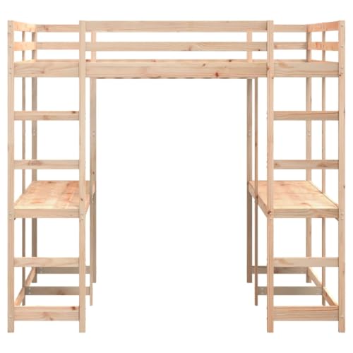 INLIFE Hochbett mit Schreibtisch & Leiter 180x200 cm Massivholz Kiefer,Möbel,Betten & Zubehör,Betten & Bettgestelle,Braun,72.4 KG,3284230 INLIFE Hochbett mit Schreibtisch & Leiter 180x200 cm Massivholz Kiefer,Möbel,Betten & Zubehör,Betten & Bettgestelle,Braun,72.4 KG,3284230 von INLIFE