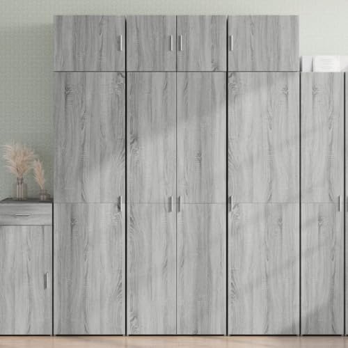 INLIFE Hochschrank Grau Sonoma 70x42,5x225 cm Holzwerkstoff,Möbel,Schränke,Sideboards,Grau,68.4 KG,3281327 von INLIFE