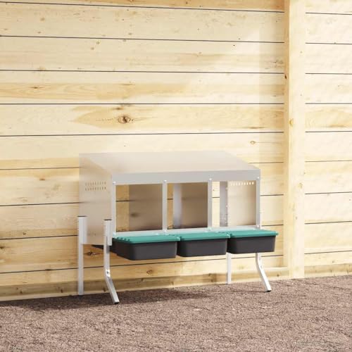 INLIFE Hühner-Nistkasten 3 Fächer mit Beinen Verzinkter Stahl,Tier- & Haustierbedarf,Haustierbedarf,Kleintierzubehör,Lebensräume & Gehege für Kleintiere,Silber,8.04 KG,4104896 INLIFE Hühner-Nistkasten 3 Fächer mit Beinen Verzinkter Stahl,Tier- & Haustierbedarf,Haustierbedarf,Kleintierzubehör,Lebensräume & Gehege für Kleintiere,Silber,8.04 KG,4104896 von INLIFE