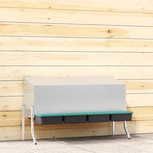 INLIFE Hühner-Nistkasten 4 Fächer mit Beinen Verzinkter Stahl,Tier- & Haustierbedarf,Haustierbedarf,Kleintierzubehör,Lebensräume & Gehege für Kleintiere,Silber,10.86 KG,4104905 INLIFE Hühner-Nistkasten 4 Fächer mit Beinen Verzinkter Stahl,Tier- & Haustierbedarf,Haustierbedarf,Kleintierzubehör,Lebensräume & Gehege für Kleintiere,Silber,10.86 KG,4104905 von INLIFE