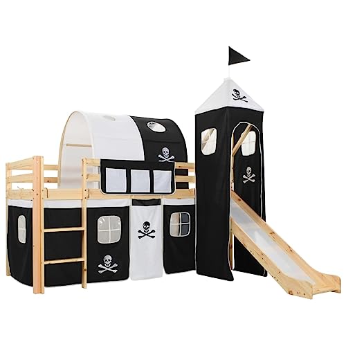INLIFE Kinderhochbett-Rahmen mit Rutsche & Leiter Kiefernholz 97x208cm,Möbel,Baby- & Kleinkindmöbel,Baby- & Kleinkinderbetten,Schwarz,38.25 KG,282711 INLIFE Kinderhochbett-Rahmen mit Rutsche & Leiter Kiefernholz 97x208cm,Möbel,Baby- & Kleinkindmöbel,Baby- & Kleinkinderbetten,Schwarz,38.25 KG,282711 von INLIFE