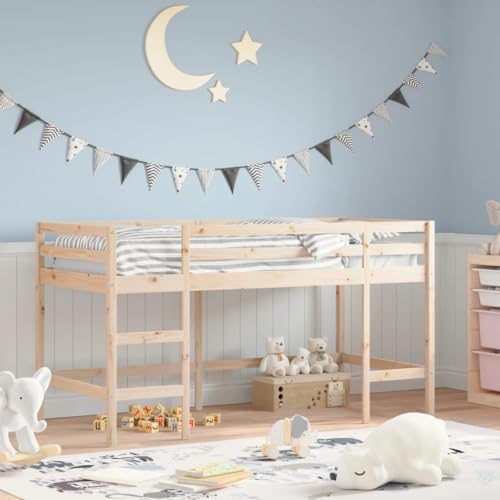 INLIFE Kinderhochbett mit Leiter 80x200 cm Massivholz Kiefer,Möbel,Betten & Zubehör,Betten & Bettgestelle,Braun,25 KG,835895 INLIFE Kinderhochbett mit Leiter 80x200 cm Massivholz Kiefer,Möbel,Betten & Zubehör,Betten & Bettgestelle,Braun,25 KG,835895 von INLIFE