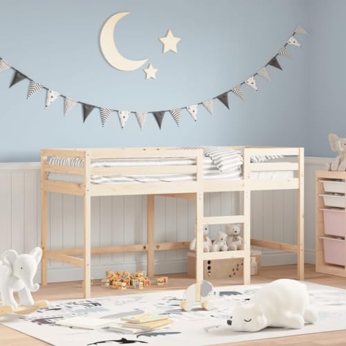 INLIFE Kinderhochbett mit Leiter 90x190 cm Massivholz Kiefer,Möbel,Betten & Zubehör,Betten & Bettgestelle,Braun,26.25 KG,835892 INLIFE Kinderhochbett mit Leiter 90x190 cm Massivholz Kiefer,Möbel,Betten & Zubehör,Betten & Bettgestelle,Braun,26.25 KG,835892 von INLIFE