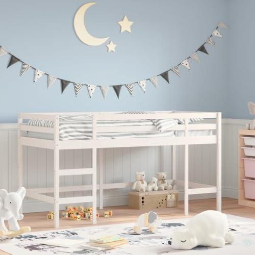 INLIFE Kinderhochbett mit Leiter Weiß 90x200 cm Massivholz Kiefer,Möbel,Betten & Zubehör,Betten & Bettgestelle,Weiß,26.25 KG,835899 INLIFE Kinderhochbett mit Leiter Weiß 90x200 cm Massivholz Kiefer,Möbel,Betten & Zubehör,Betten & Bettgestelle,Weiß,26.25 KG,835899 von INLIFE