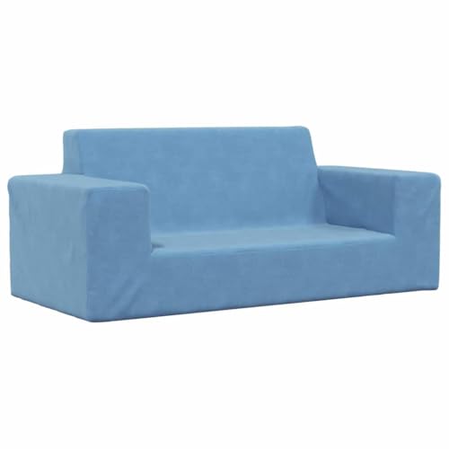 INLIFE Kindersofa 2-Sitzer Blau Weich Plüsch,Möbel,Baby- & Kleinkindmöbel,Blau,2.1 KG,4104782 von INLIFE