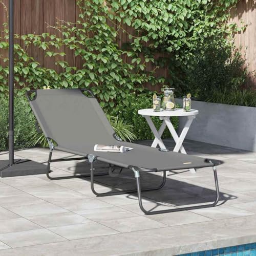 INLIFE Klappbare Sonnenliege 1-Person Grau 56 x 189 x 87cm Stoff,Möbel,Gartenmöbel,Gartensitzmöbel,Sonnenliegen,Grau,5 KG,42003143 INLIFE Klappbare Sonnenliege 1-Person Grau 56 x 189 x 87cm Stoff,Möbel,Gartenmöbel,Gartensitzmöbel,Sonnenliegen,Grau,5 KG,42003143 von INLIFE