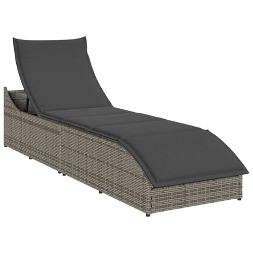 INLIFE Klappliege mit Auflage und Stauraum Grau Poly-Rattan,Möbel,Gartenmöbel,Gartensitzmöbel,Sonnenliegen,Grau,21.8 KG,4104222 INLIFE Klappliege mit Auflage und Stauraum Grau Poly-Rattan,Möbel,Gartenmöbel,Gartensitzmöbel,Sonnenliegen,Grau,21.8 KG,4104222 von INLIFE
