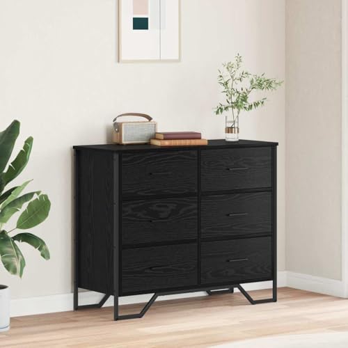 INLIFE Kommode Schwarze Eiche 91 x 35,5 x 74,5 cm Holzwerkstoff,Möbel,Schränke,Kommoden,Schwarz,36 KG,3365605 von INLIFE