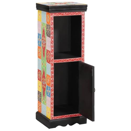 INLIFE Kommode mit Regal Mehrfarbig 30 x 30 x 90 cm Massivholz Mango,Möbel,Schränke,Kommoden,Mehrfarbig,10.5 KG,4017585 von INLIFE