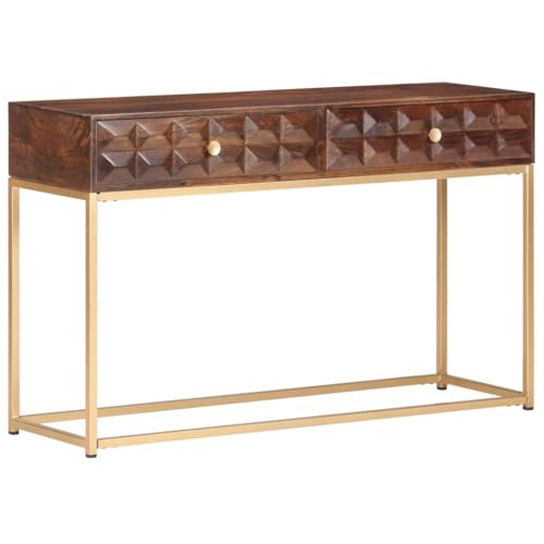 INLIFE Konsolentisch 122x36x75 cm Massivholz Mango,Möbel,Schränke,21.24 KG,323406 von INLIFE