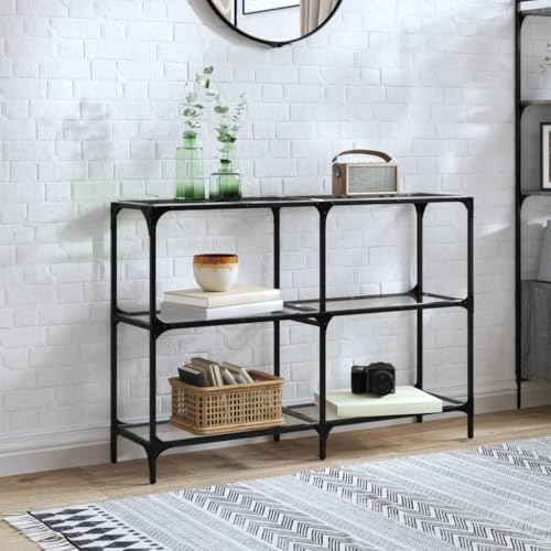 INLIFE Konsolentisch mit Glasplatte Transparent 118,5x30x81 cm Stahl,Möbel,Tische,Ziertische,Konsolentische,Transparent,18.87 KG,846030 INLIFE Konsolentisch mit Glasplatte Transparent 118,5x30x81 cm Stahl,Möbel,Tische,Ziertische,Konsolentische,Transparent,18.87 KG,846030 von INLIFE