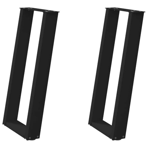INLIFE Konsolentischbeine U-Form 2 STK. Schwarz 38x(72-73) cm Stahl,Möbel,Tischzubehör,Tischbeine,Schwarz,10.3 KG,4012780 von INLIFE