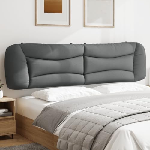 INLIFE Kopfteil-Kissen Hvar Hellgrau 200 cm Stoff,Möbel,Betten & Zubehör,Kopf- & Fußenden,Grau,5.2 KG,374616 von INLIFE