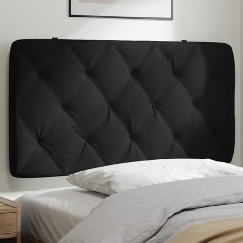 INLIFE Kopfteil-Kissen Schwarz 100 cm Samt,Möbel,Betten & Zubehör,Kopf- & Fußenden,Schwarz,1.9 KG,374716 von INLIFE