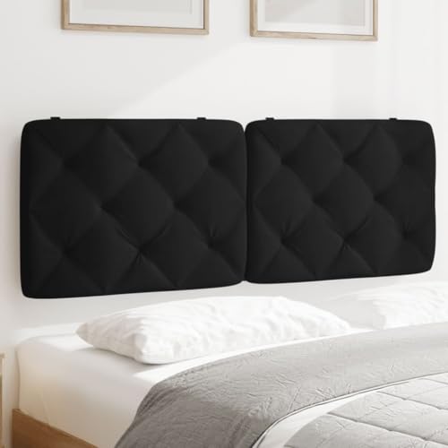 INLIFE Kopfteil-Kissen Schwarz 120 cm Samt,Möbel,Betten & Zubehör,Kopf- & Fußenden,Schwarz,2.25 KG,374722 von INLIFE