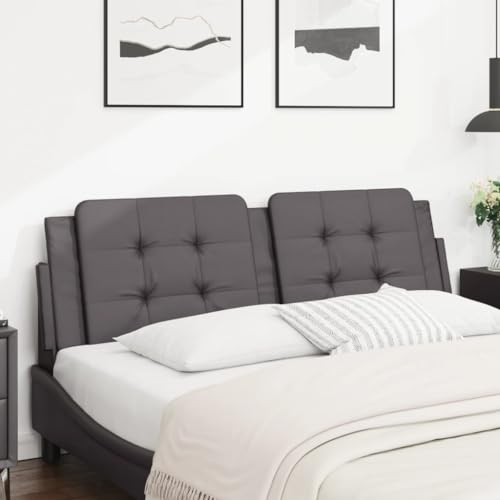 INLIFE Kopfteil-Kissen Zadar Grau 160 cm Kunstleder,Möbel,Betten & Zubehör,Kopf- & Fußenden,Grau,2.15 KG,374869 von INLIFE
