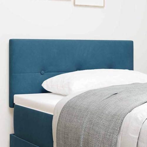 INLIFE Kopfteil mit LED -Streifenleuchten Verstellbar Blau 100 cm Samt,Möbel,Betten & Zubehör,Kopf- & Fußenden,Blau,6.38 KG,3338120 von INLIFE